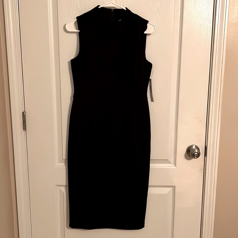 Dark Navy Maggy London Midi Cocktail Dress NWT